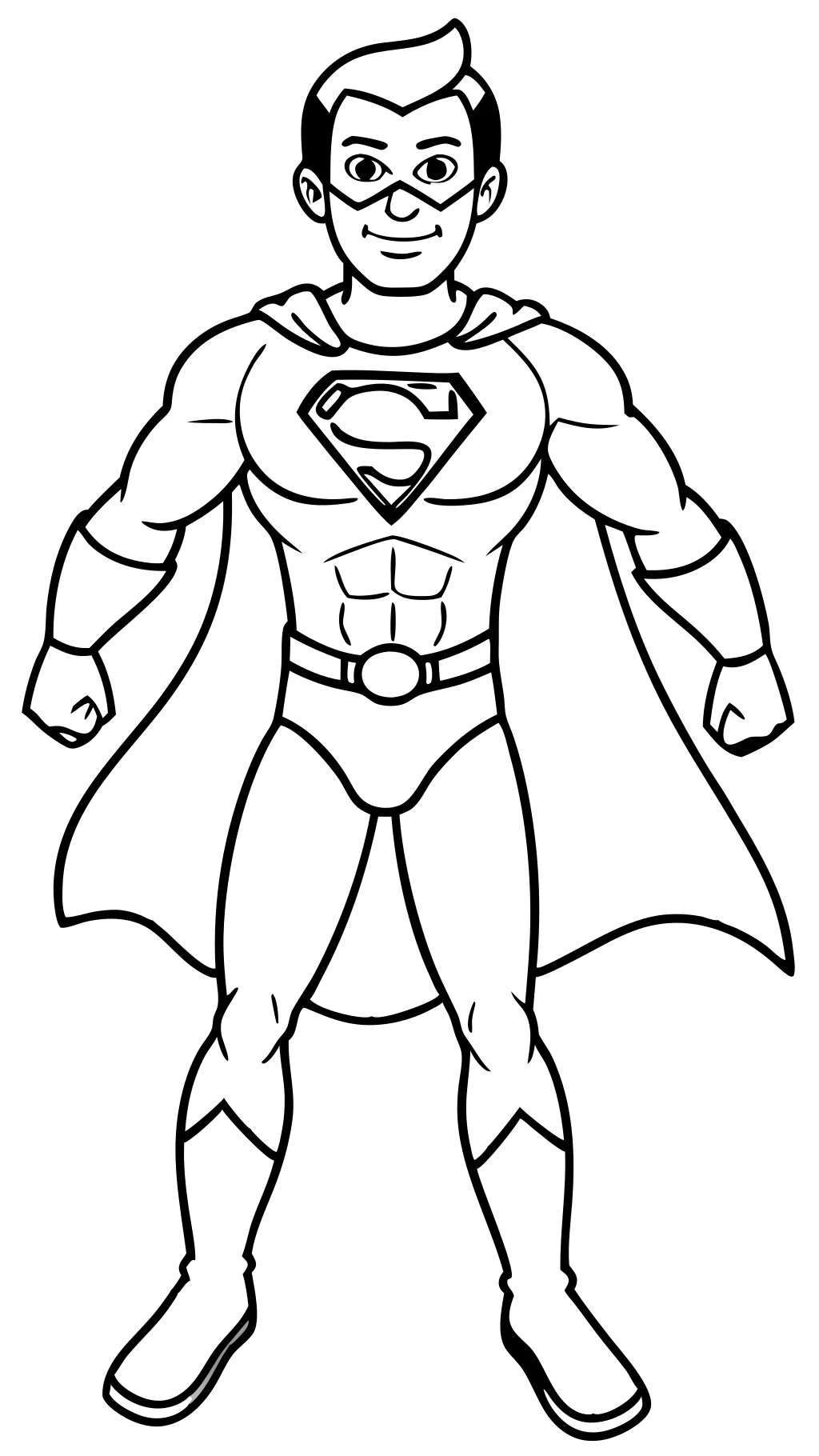 easy superhero coloring pages